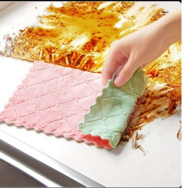 - Kain Lap Meja Microfiber Anti Minyak Serbet Dapur Lap Piring KAIN LAP DAPUR ANTI MINYAK Kain Garis