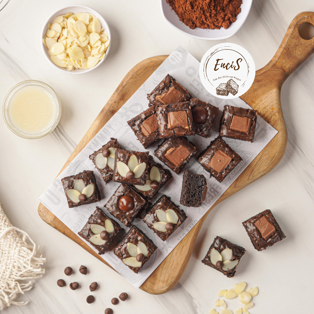 

Kue Bronis Brownies Panggang Encis coklat Nyoklat