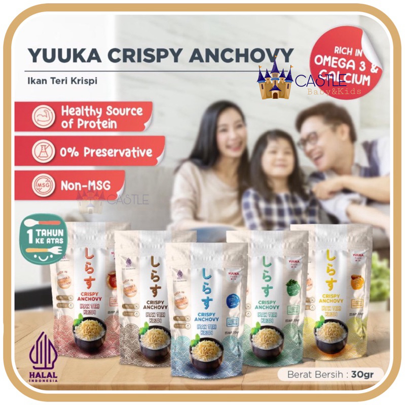 

Yuuka Food - Teri Krispi Balado - Crispy Anchovy 30gr - Snack Sehat