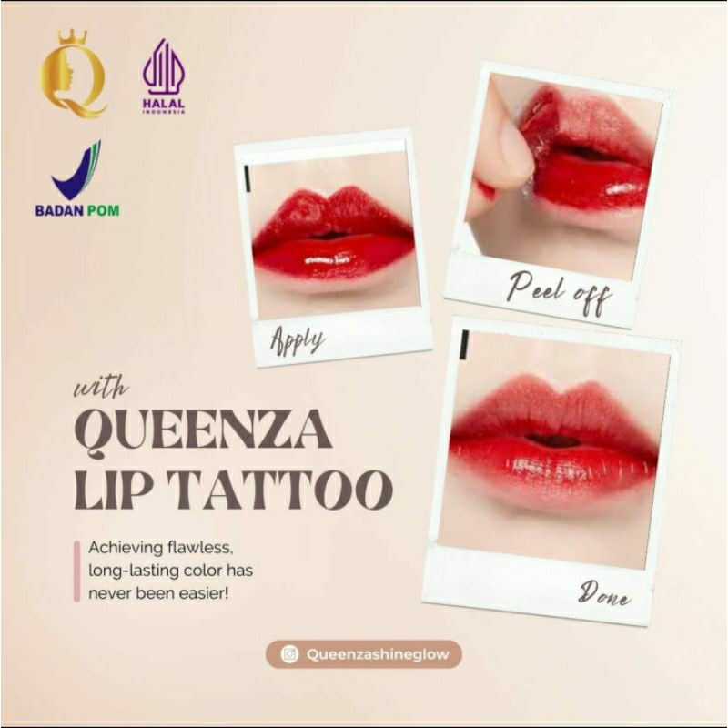 HENA BIBIR/LIP TATTO QUEENZA/ PEEL OFF HENA