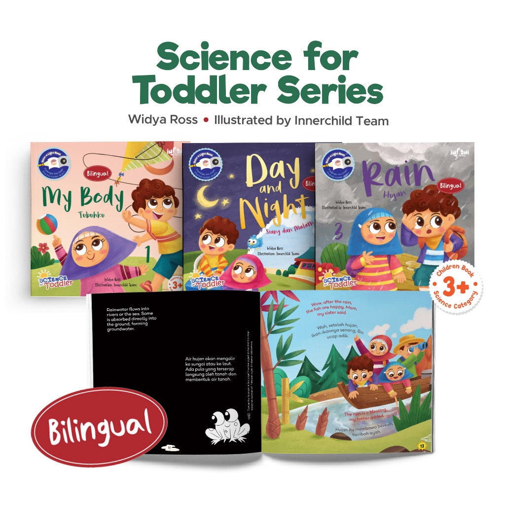 Insani Kids - Set Seri Sains untuk Balita / Science For Toddler (Buku Senter BILINGUAL 1 Set Isi 3)