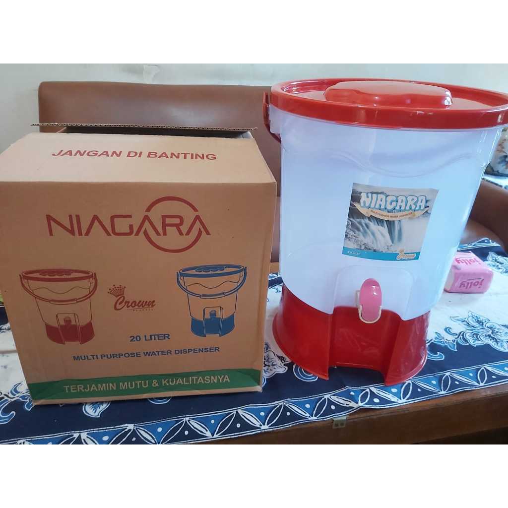 Dispenser Niagara Ukuran 20 Liter Bahan Plastik / Drink Jar Niagara
