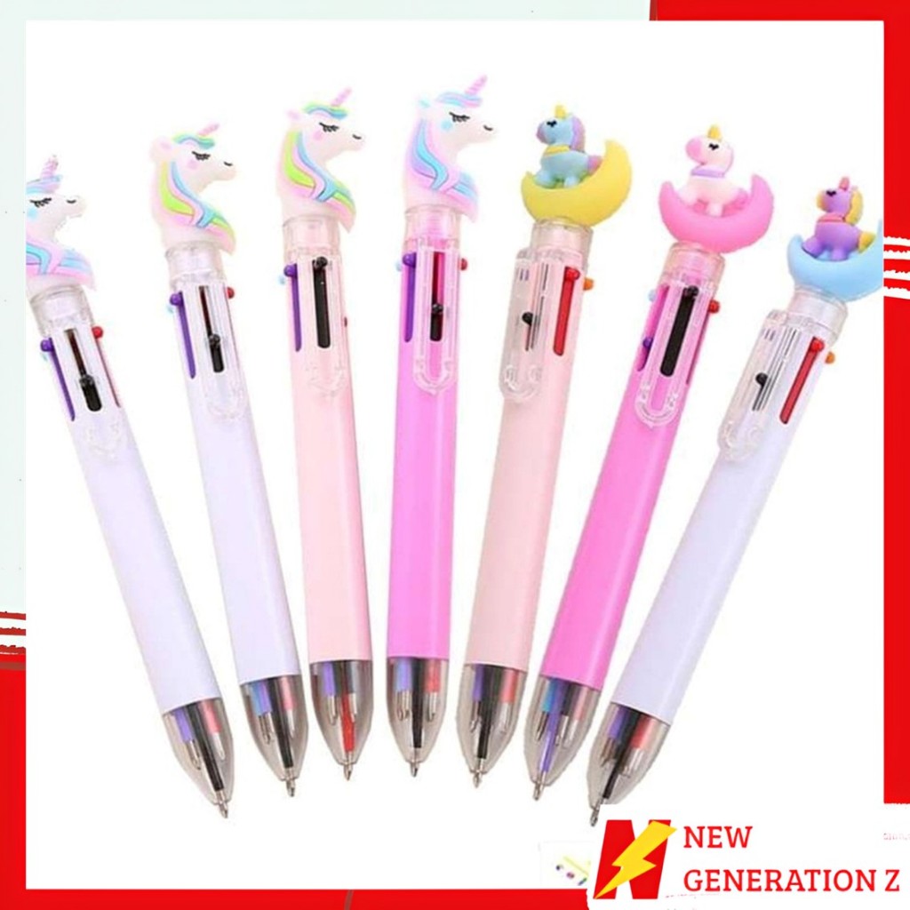 

NGZ Pena Karakter Mekanik 6 Warna Unicorn Full Moon Pulpen Karakter Unicorn Warna Warni Pulpen Unicorn Multicolor Pulpen Lucu Alat Tulis Sekolah ATK Murah