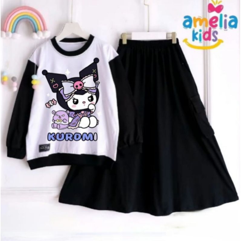 SET ROK KUROMI/SET KUROMI ANAK TERBARU