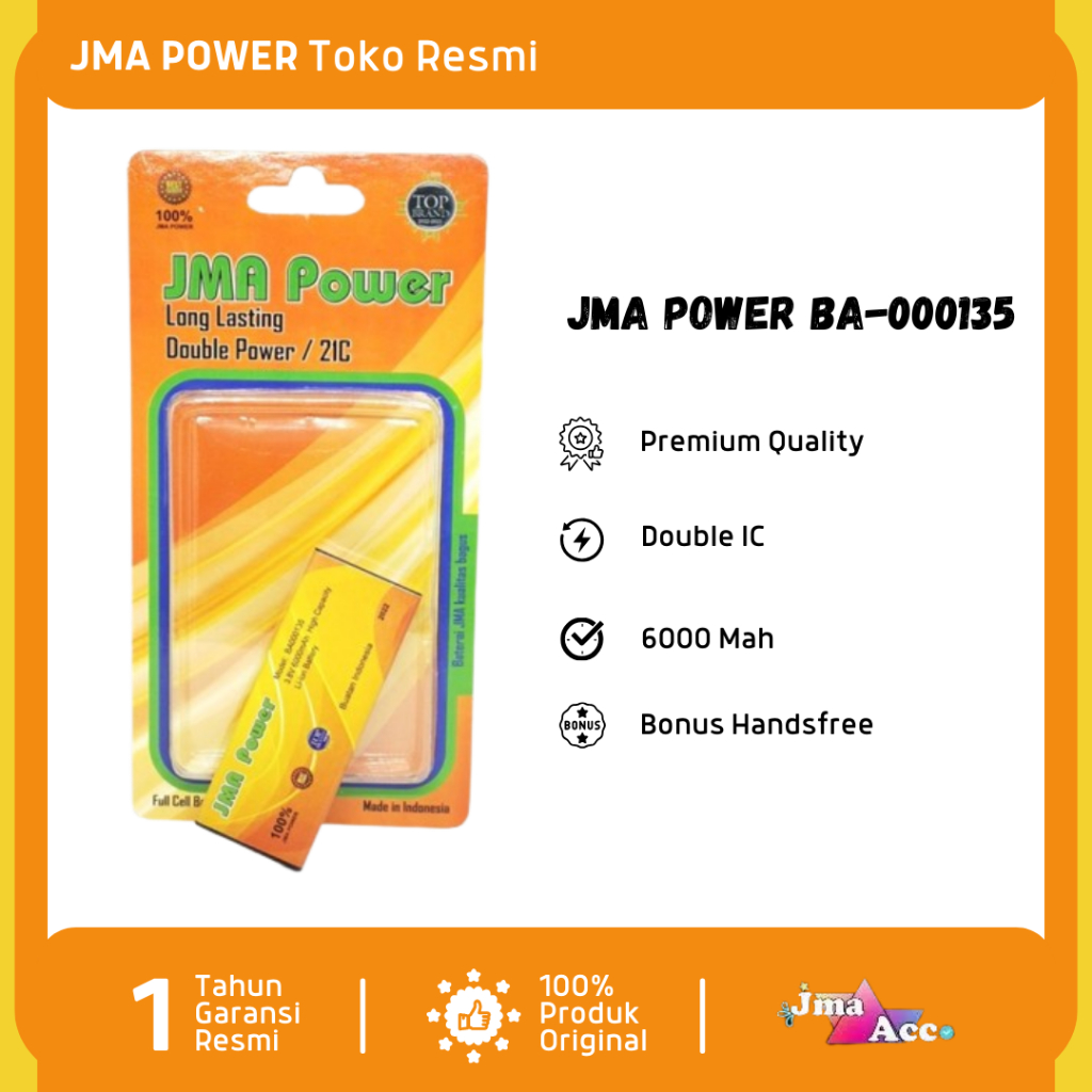 Baterai JMA Power Double Power Original For Mito A17 BA-000135 bonus Handsfree