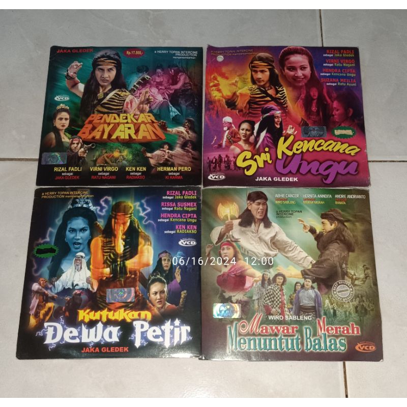vcd Indonesia original JAKA GLEDEK-Pendekar Bayaran / JAKA GLEDEK-Sri Kencana Ungu / JAKA GLEDEK-Kut