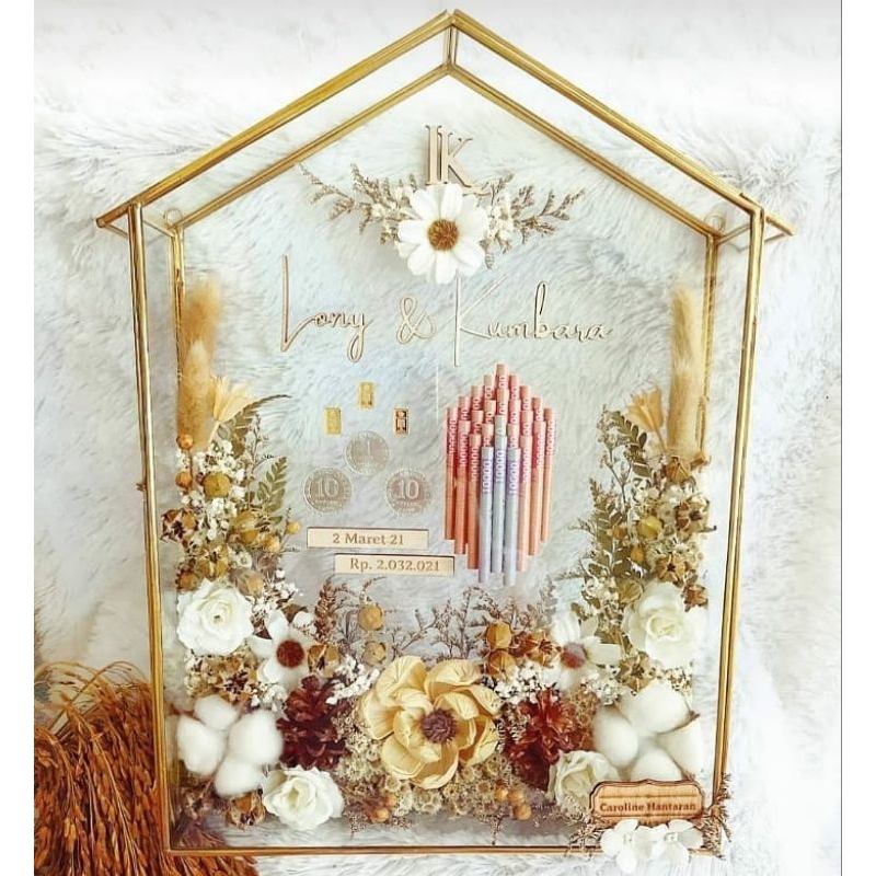 Frame Mahar Rumah Ukuran 30 × 40 Free Packing Kayu