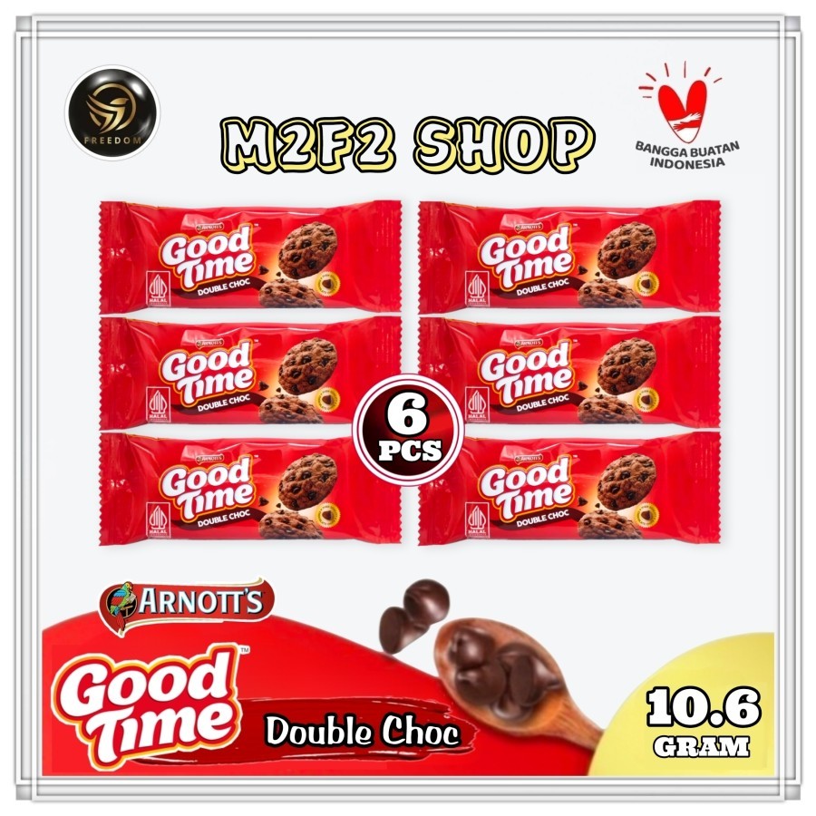 

Good Time Double Choco Chips Cookies | Kukis Cokelat - 10,6 gr (Kemasan 6 Pcs)