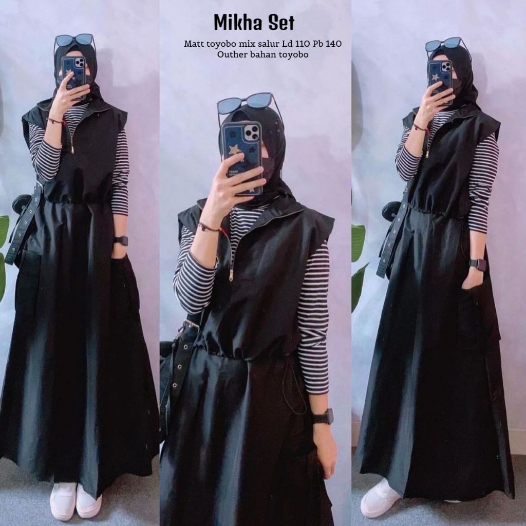 MADANI LABEL / MIKHA SET / MIKHA SET ROK / ONE SET ROK MIKHA / SETELAN ROK MIKHA / ONE SET ROK CARGO