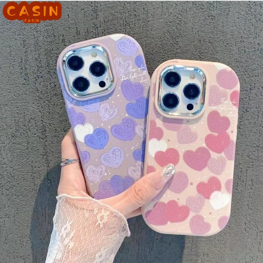 Casing Ponsel Pola Hati Merah Muda Kartun Lucu Baru, Cocok untuk OPPO A15 A15S A16 A16S A54S A17 A3S