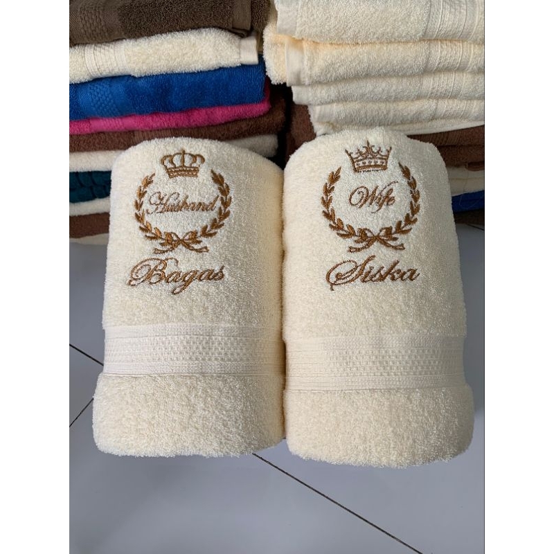 Handuk wedding couple custom~