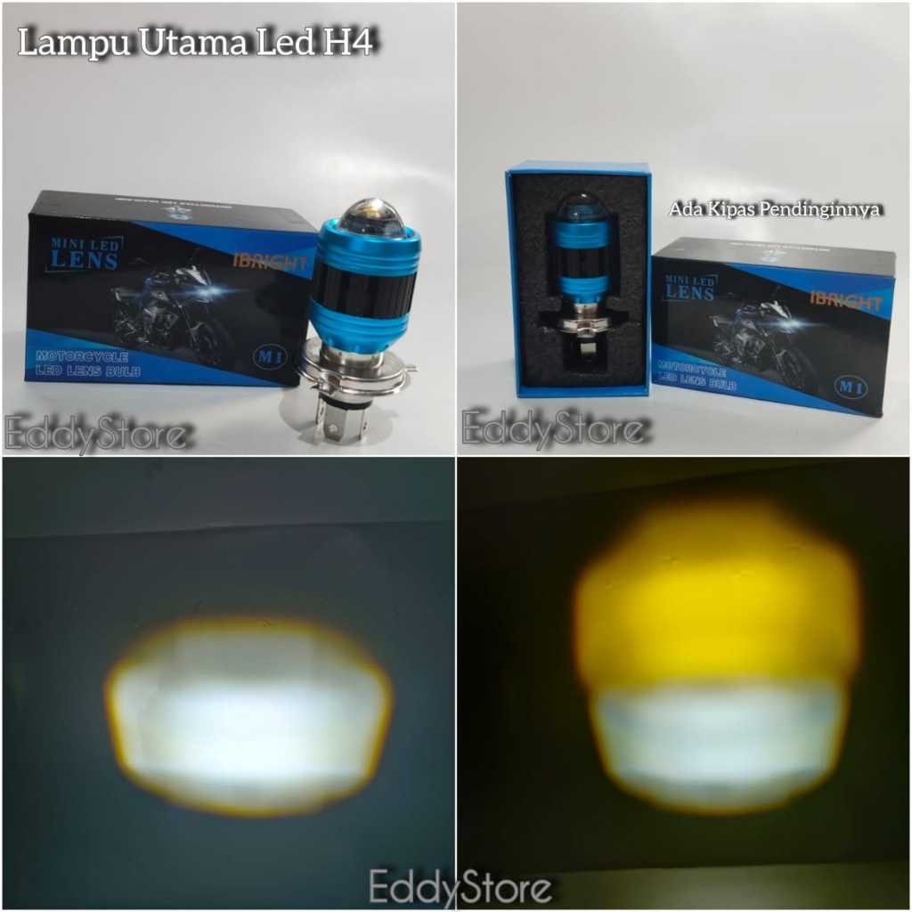 IBRIGHT Lampu Utama Led H4 D6  Plus Kipas Pendingin