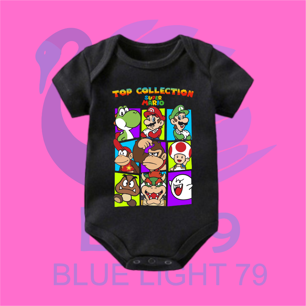 BAJU BAYI JUMPER BABY SUPER MARIO BROSS | TSHIRT BABY NINTENDO PS 1 PS 2 90S VINTAGE MARIO BROSS kar