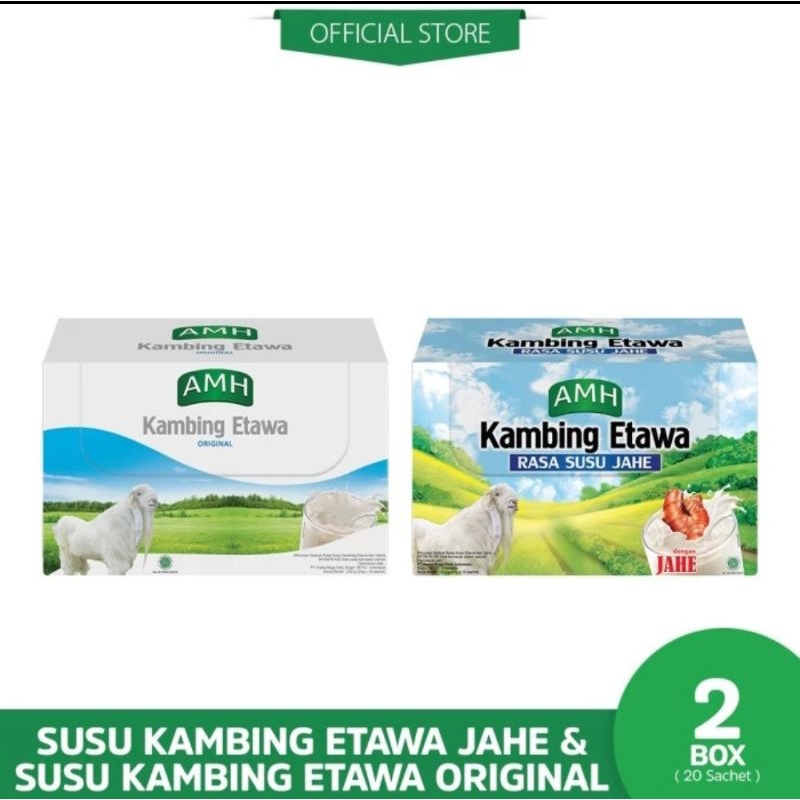 

AMH Susu Kambing Etawa Mix Variant Original & Jahe susu herbal sehat