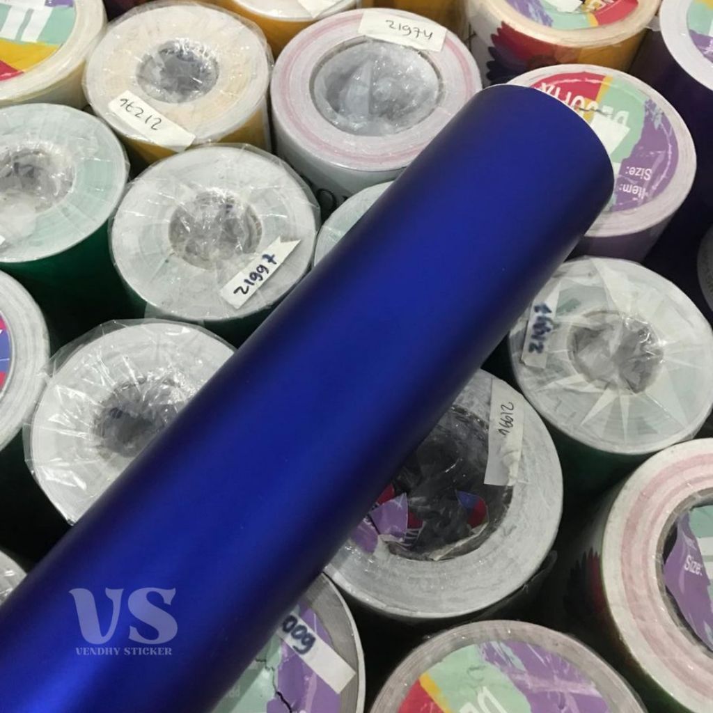 [ROLL] Sticker Skotlet Biru Tua Mettalic Doff I Stiker Skotlet Dark Blue Matte Chrome Doff I Stiker 