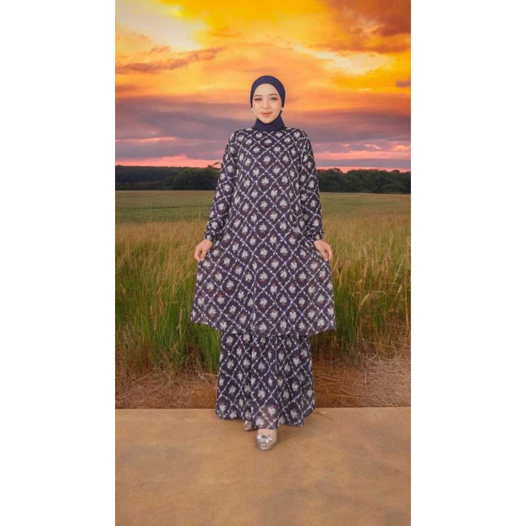 Gamis Malaysia Motif Terbaru 2024