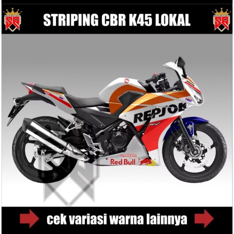decal striping list body motor cbr k45 lokal/variasi cbr k45 lokal repsol