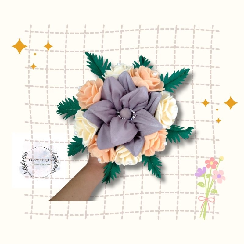 BUKET PENGANTIN HIJAB / BUKET WEDDING BUNGA PENGANTIN / BUKET NIKAHAN / BUKET LAMARAN