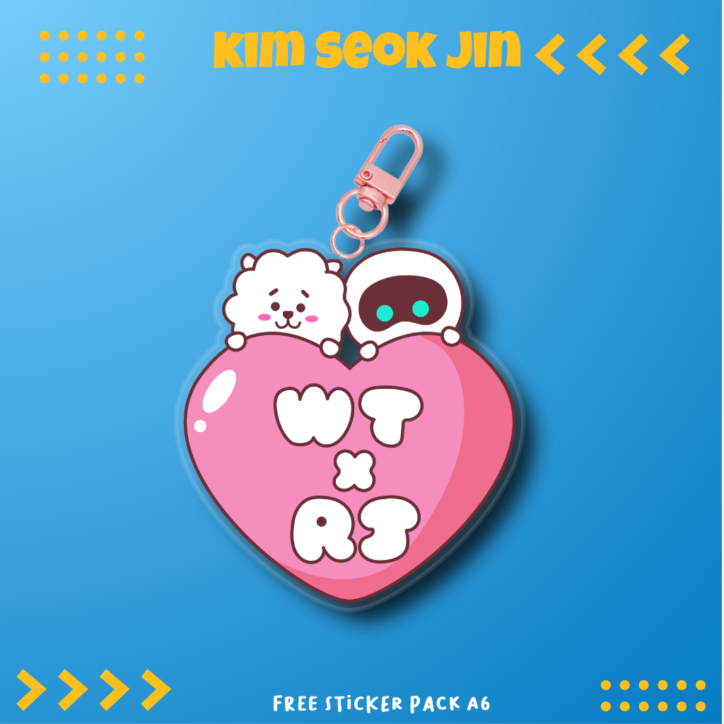 Free Sticker Gantungan Kunci Keychain Wotteo RJ