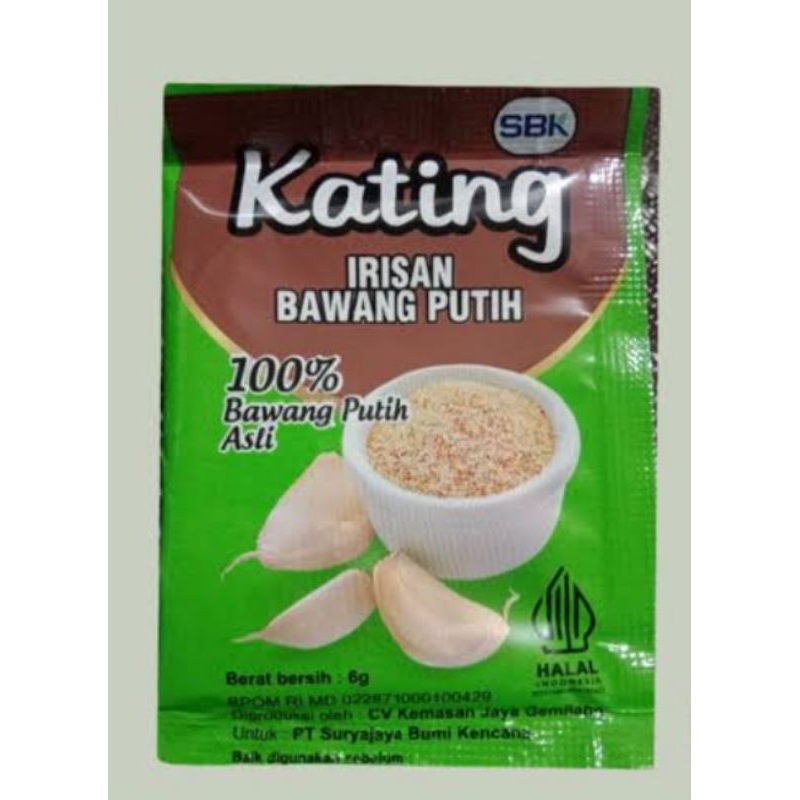 

KATING BAWANG PUTIH IRISAN SBK(6 gr)