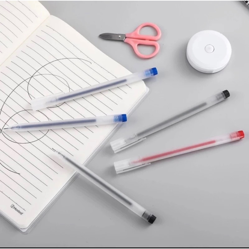 

Pulpel Gel 0.5mm Pena Pulpen Bolpoin Tinta Gel Cair Pena Transparant Pen Gel