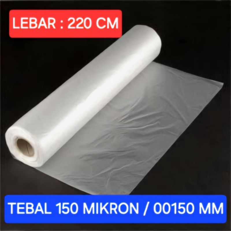Plastik 150 MIKRON HDPE ROLL | gulung rol besar jumbo kuat tebal | Plastik rangkap dobel double dua 