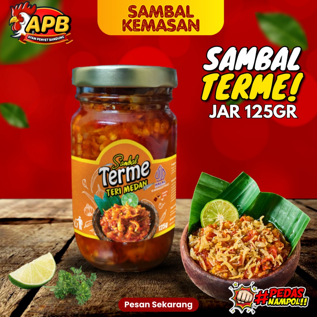 

Sambal Teri Medan Cap APB Sambal Spesial Khas Indonesia - Sambal Kemasan Instan 125G