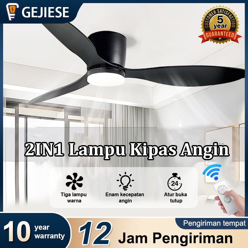 COD lampu kipas angin gantung plafon lampu kipas angin lampu kipas ruang tamu ukuran besar dengan re