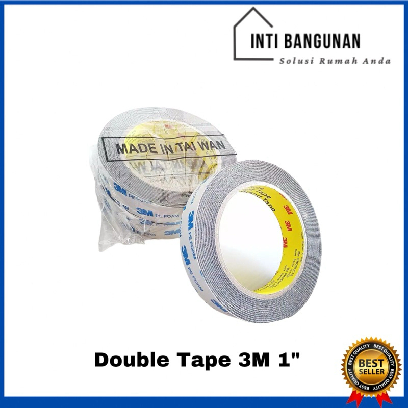 

Lem Doubletape is 3M Double Tape 3M Pe Foam 1” 1 Inch Busa Perekat Timbal Isolasi Bolak Balik 20mm x 4.5 Meter