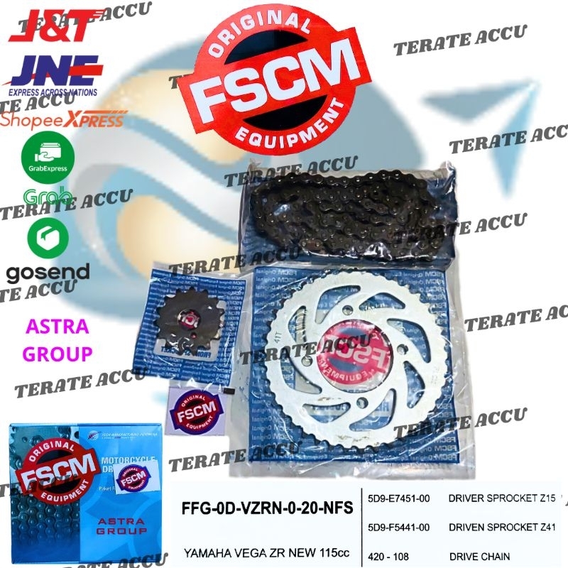 Gear Set Rantai Motor FSCM Vega ZR New / RR Astra Otopart Group