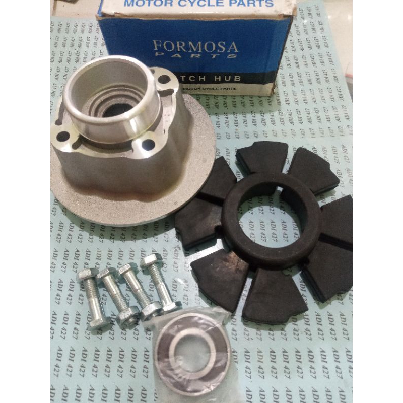 NAP GIR RGR/DUDUKAN GEAR BELAKANG+KARET DAMPER TROMOL+BAUD+LAHER SUZUKI TS 125 RGR 150