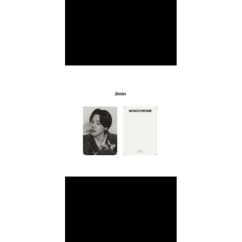 Pop Up Store BTS Monochrome Premium Photo Jimin Version