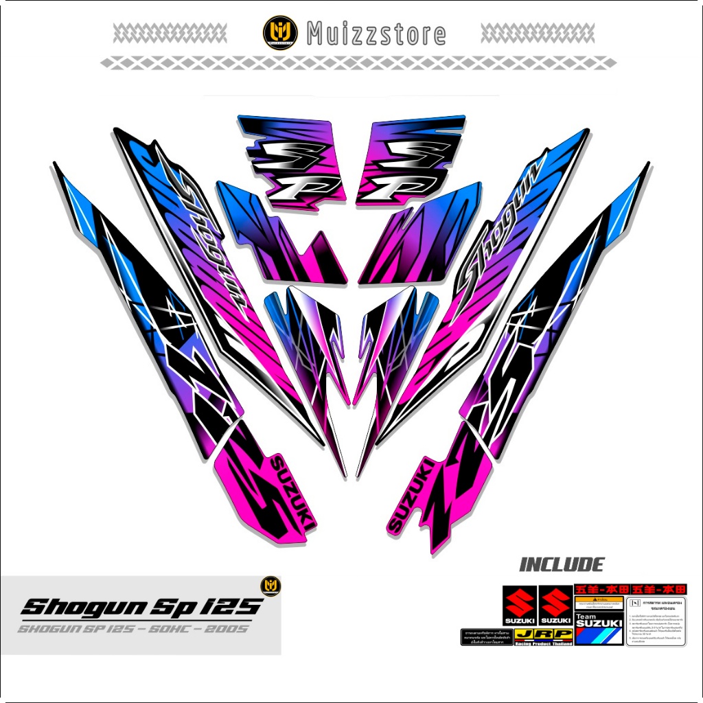 STICKER MOTOR SHOGUN SP125 / MOTIF 2 / SHOGUN 125SP / STRIPPING VARIASI SHOGUN / VIRAL MUIZZSTORES