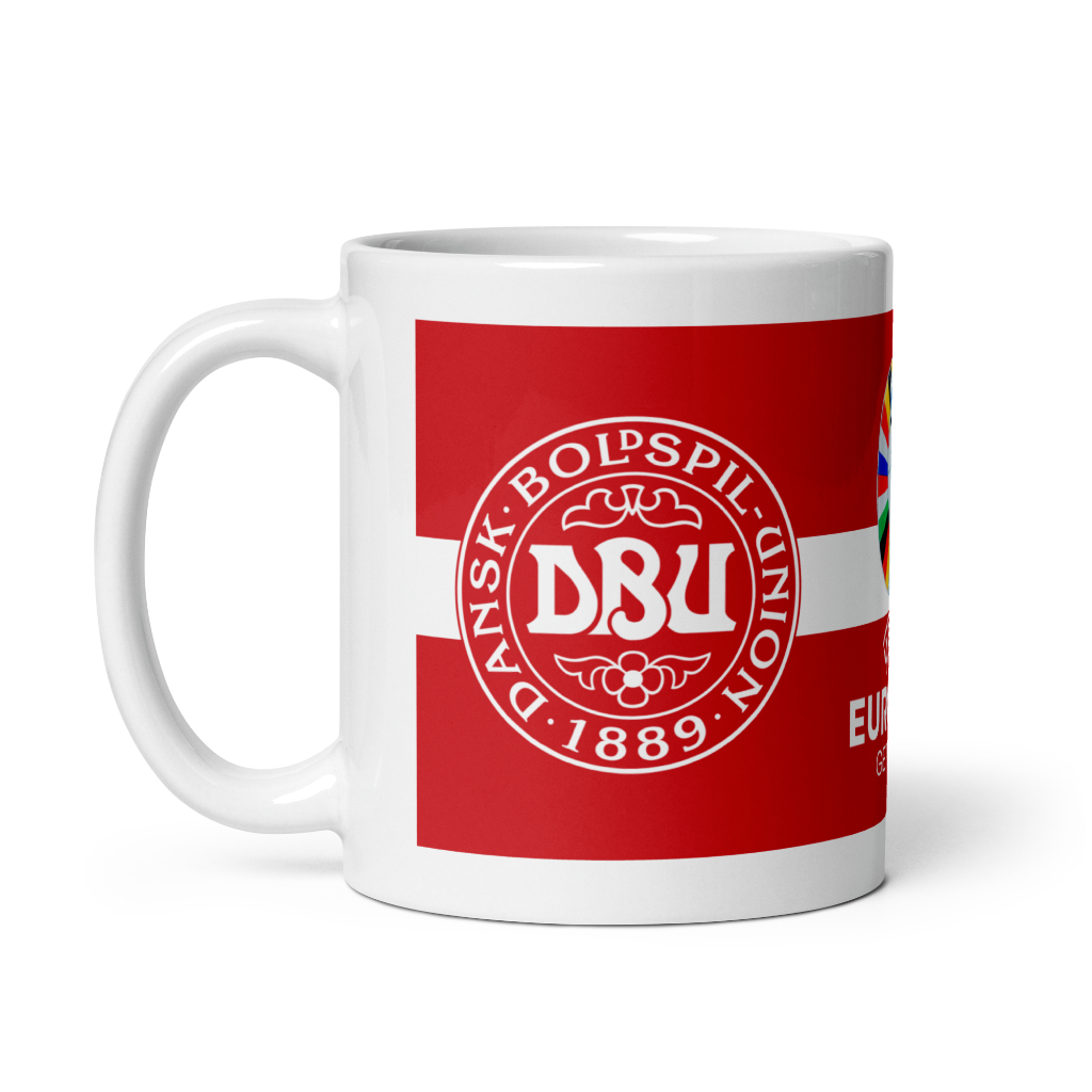 Mug Euro 2024 Gelas Euro 2024 Souvenir Mug Custom Cetak Print Mug Denmark
