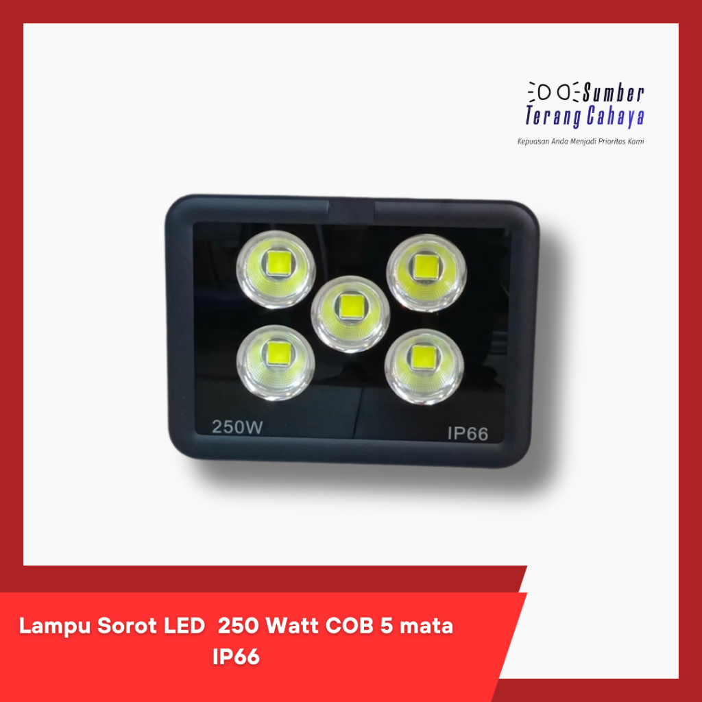 Lampu Sorot LED 250 Watt COB 5 mata IP66