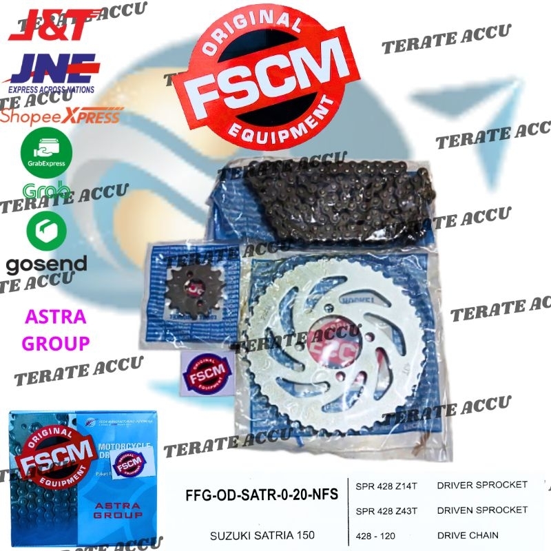 Gear Set Rantai Motor FSCM Satria Fu 150 Old Astra Otopart Group