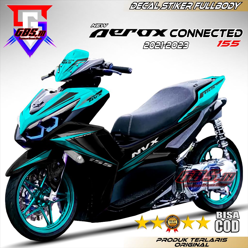 Terbaru - Stiker Full Body Aerox Stiker Motor New Aerox Connected 2021-2024 Fullbody