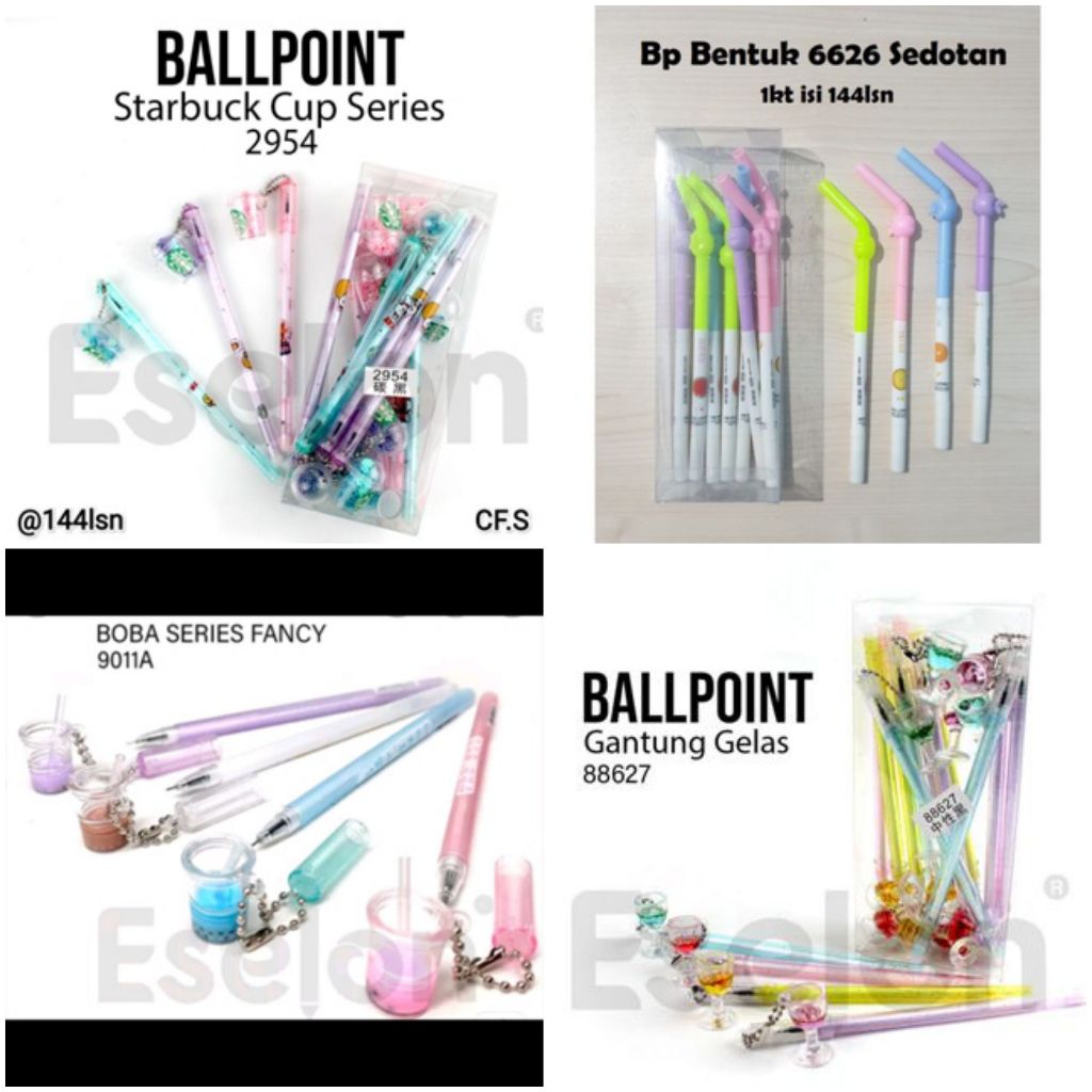 

[1 Lusin/ 12 Pcs] Bolpen/ Pulpen/Pena Gel Pen Gantungan Minuman Drink