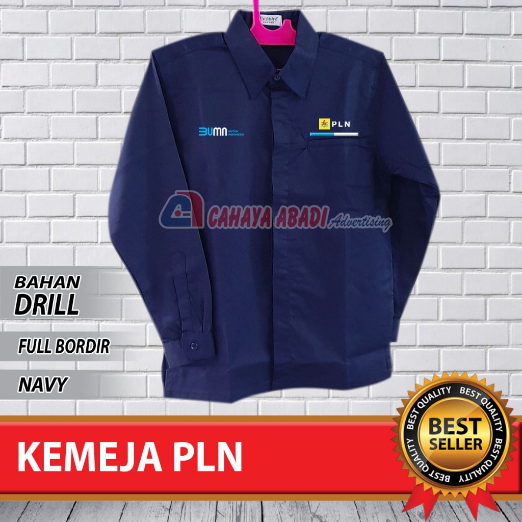 Kemeja BUMN PLN Seragam BUMN PLN Baju BUMN PLN Navy