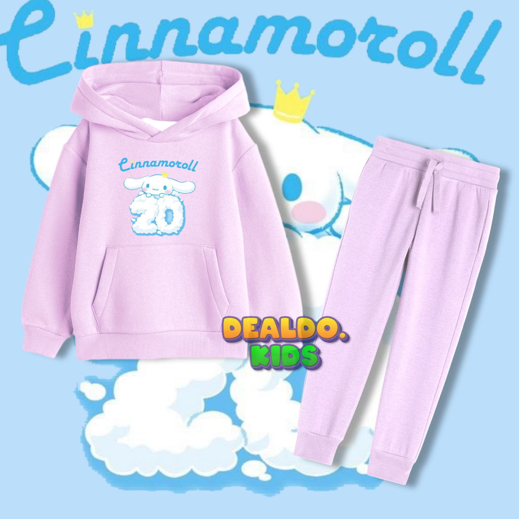 Stelan Hoodie jogger anak Cinnamoroll / Stelan Hoodie Jogger anak