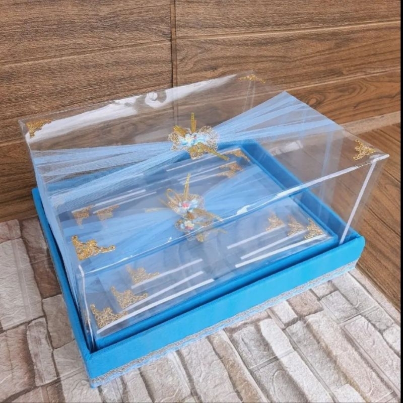 

Box Kotak Seserahan 1set Isi 4 Pernikahan Mika Siku Tile