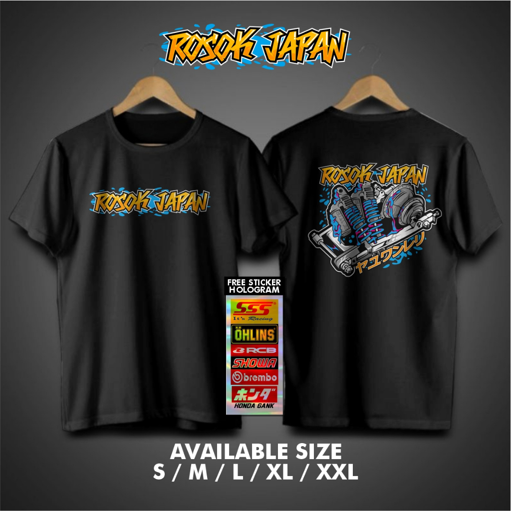 COD Kaos Rosok Japan Part Motor Terbaru - Kaos Distro Baju Herex Racing CB TIGER GL MP C70 Cotton Co