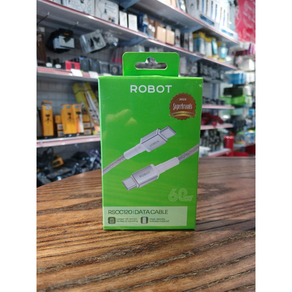 DATA CABLE Type-C To Type-C ROBOT RSCC120