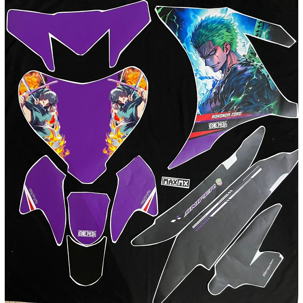 decal fullbody keren jupiter mx new stiker motif hitam ungu one piece