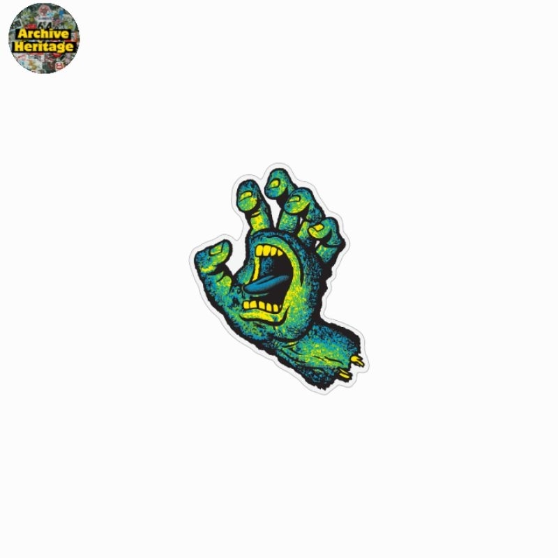 

sticker Santa Cruz Screaming hand two tone color logo clothing stiker