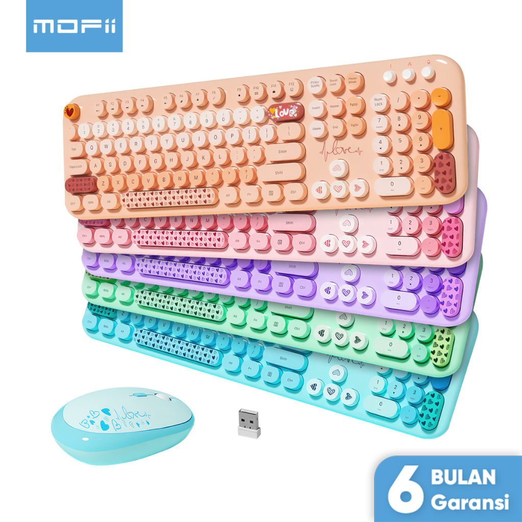 MOFii Keyboard Wireless Dan Mouse Wireless Set LOVELY