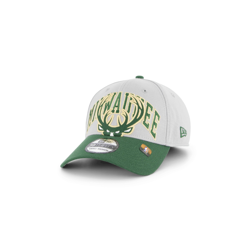 Topi New Era 39Thirty Milwaukee Buck Graphic Grey Green Original