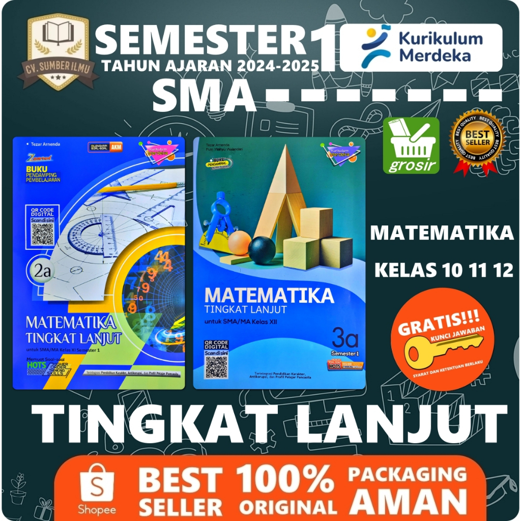 LKS MATEMATIKA TINGKAT LANJUT SMA KELAS 11 12 SEMESTER 1 KURIKULUM MERDEKA KURMER | Zamrud PUTRA NUG