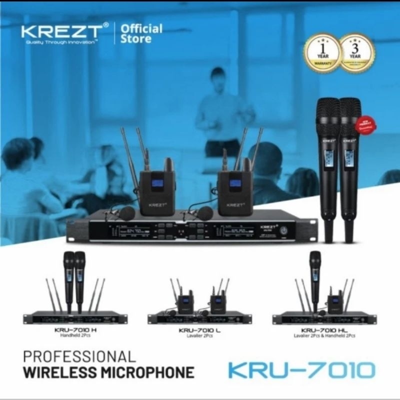 Mic Wireless Krezt KRU 7010 Microphone Krezt KRH 7010