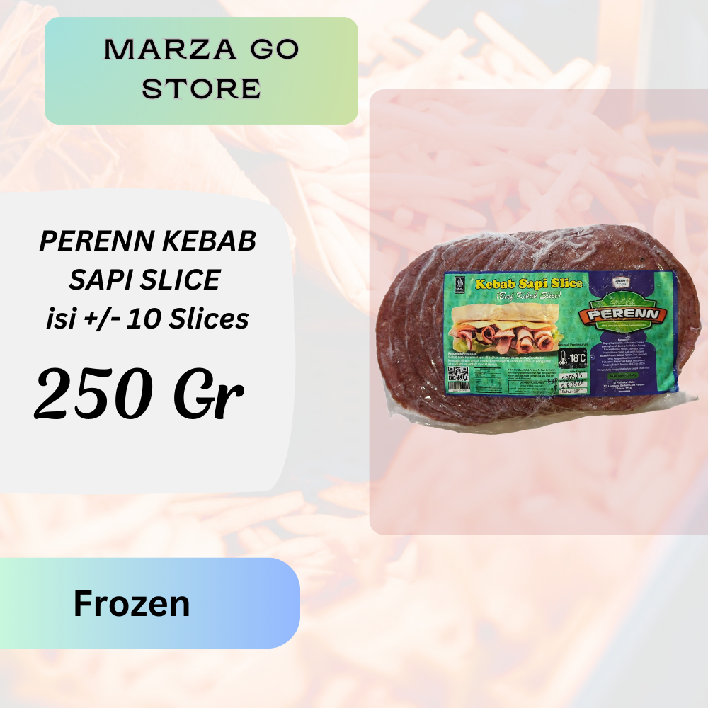 

DAGING KEBAB SAPI SLICE PERENN 250 GRAM DAGING ISI TORTILLA 250 GRAM